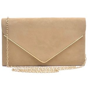 Faux Suede Evening Bag/Clutch
